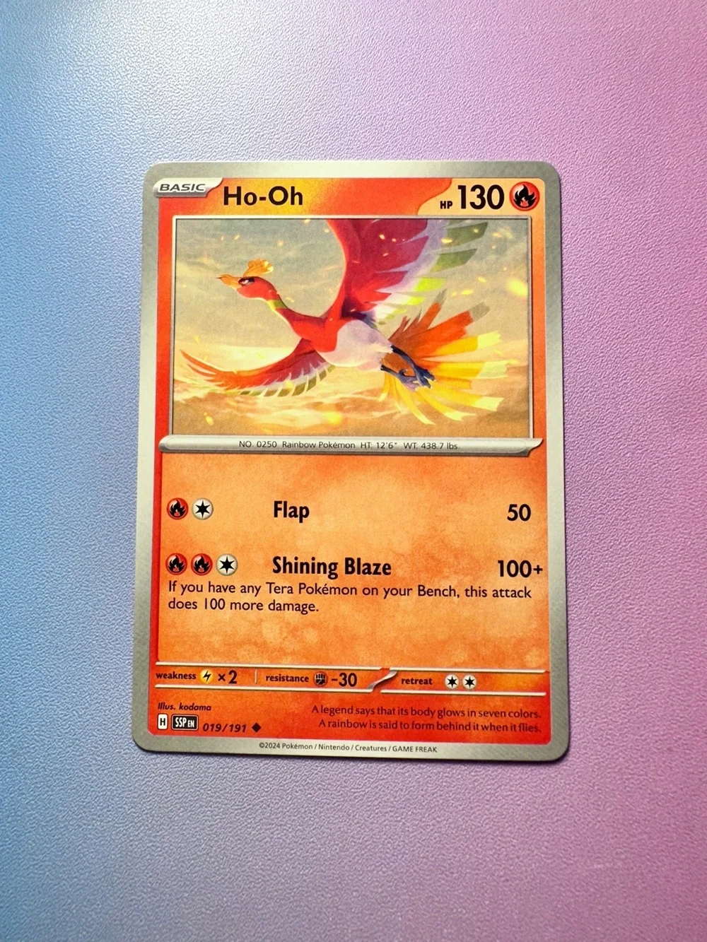 ho-oh - 019/191 (uncommon) — pokémon: surging sparks